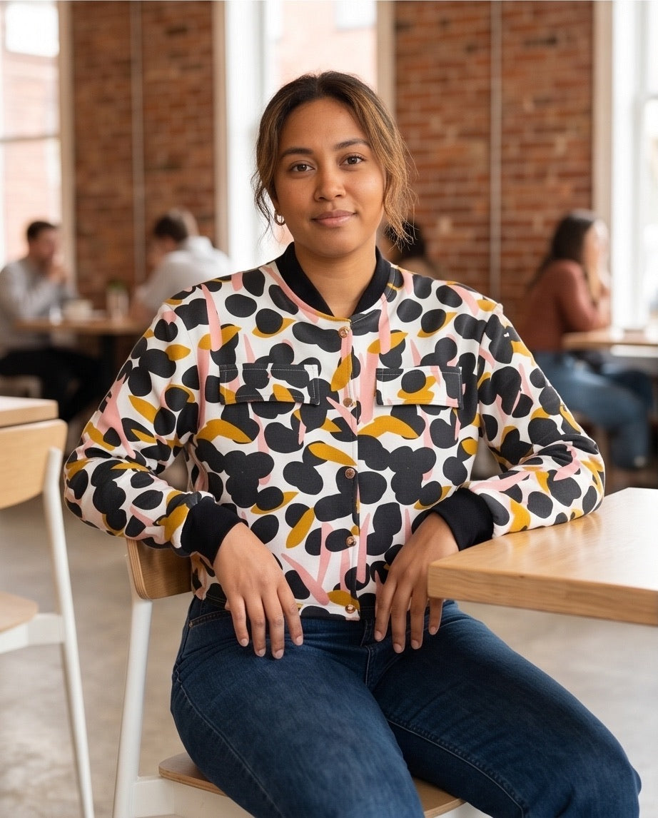 BIO Damen Blouson Punkte & Striche