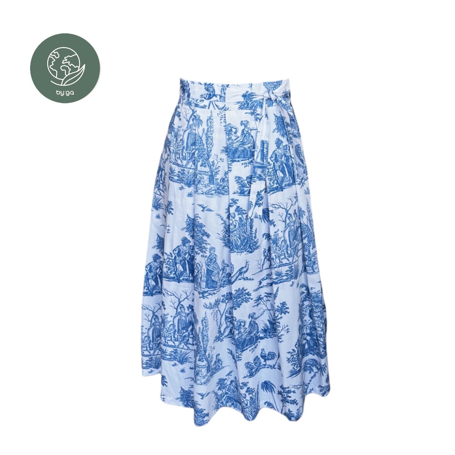 Wickelrock Toile blau weiss