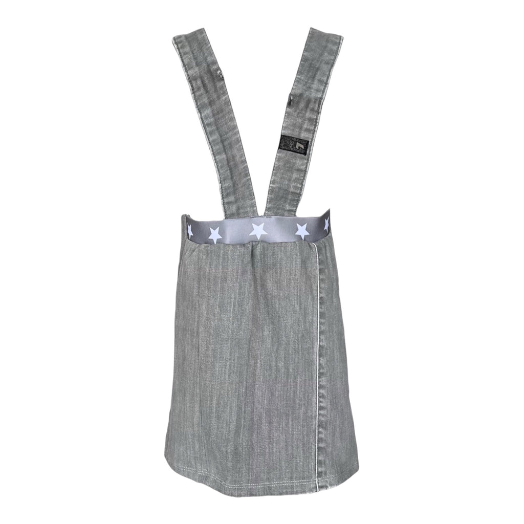BIO Jeans Latzrock 86/92 grau