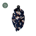 Bio Jacquard Dreieckstuch Blitze navy