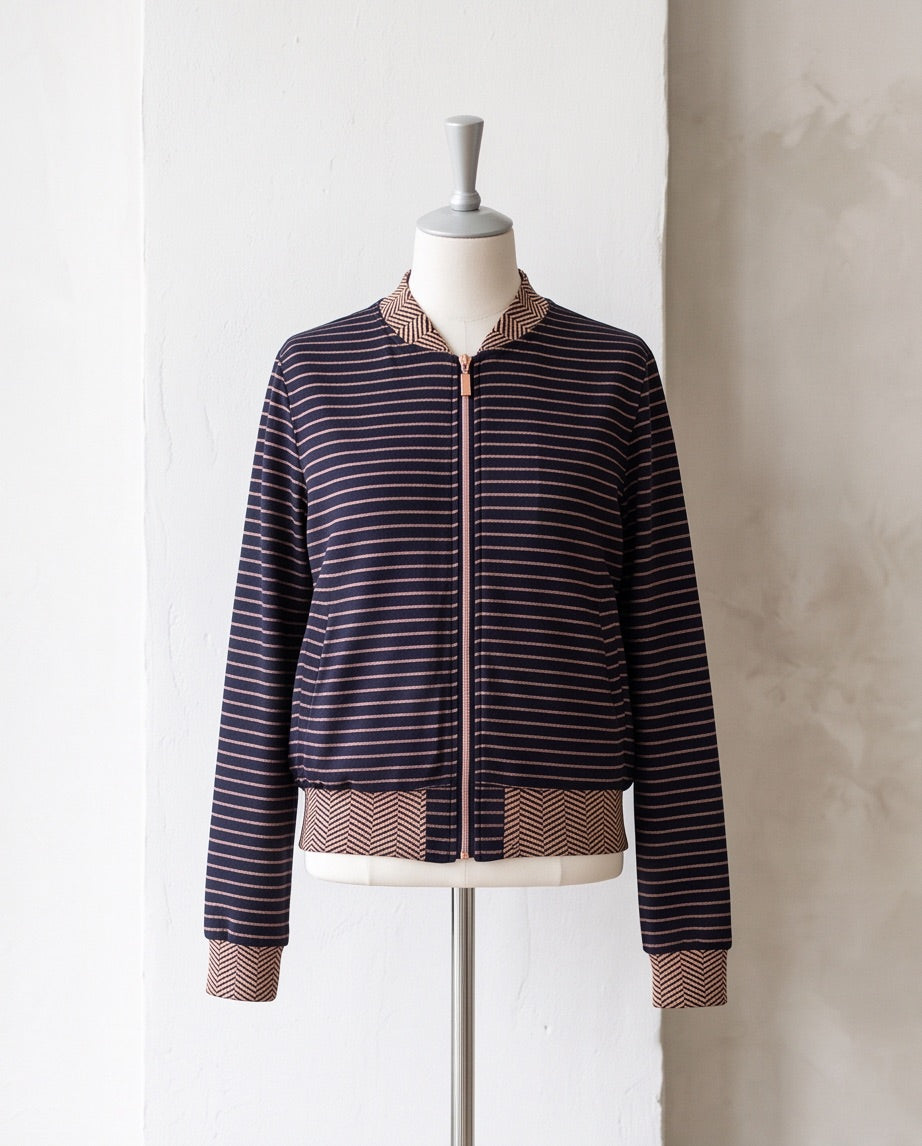 BIO Damen Blouson quer gestreift