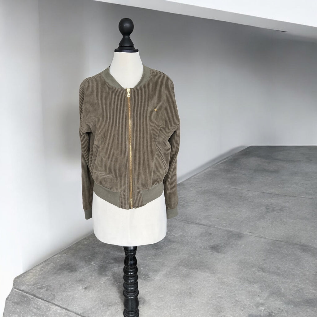 BIO Damen Blouson Cord Jersey khaki