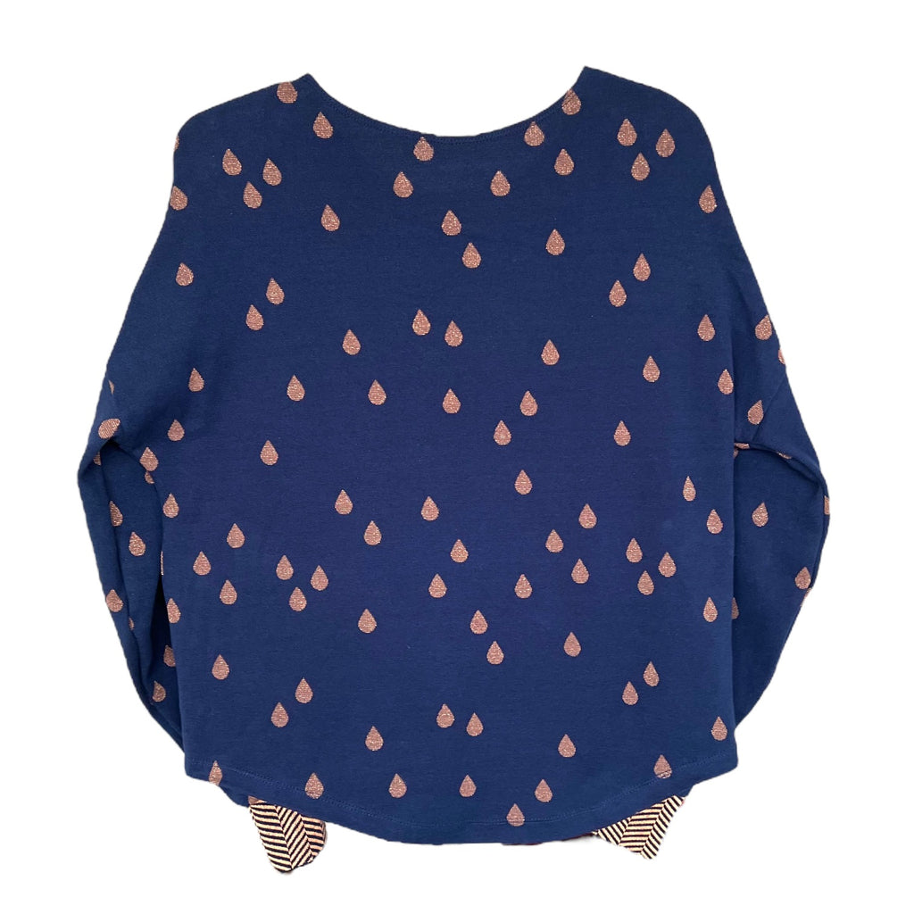 BIO Pullovershirt Tropfen, dunkelblau
