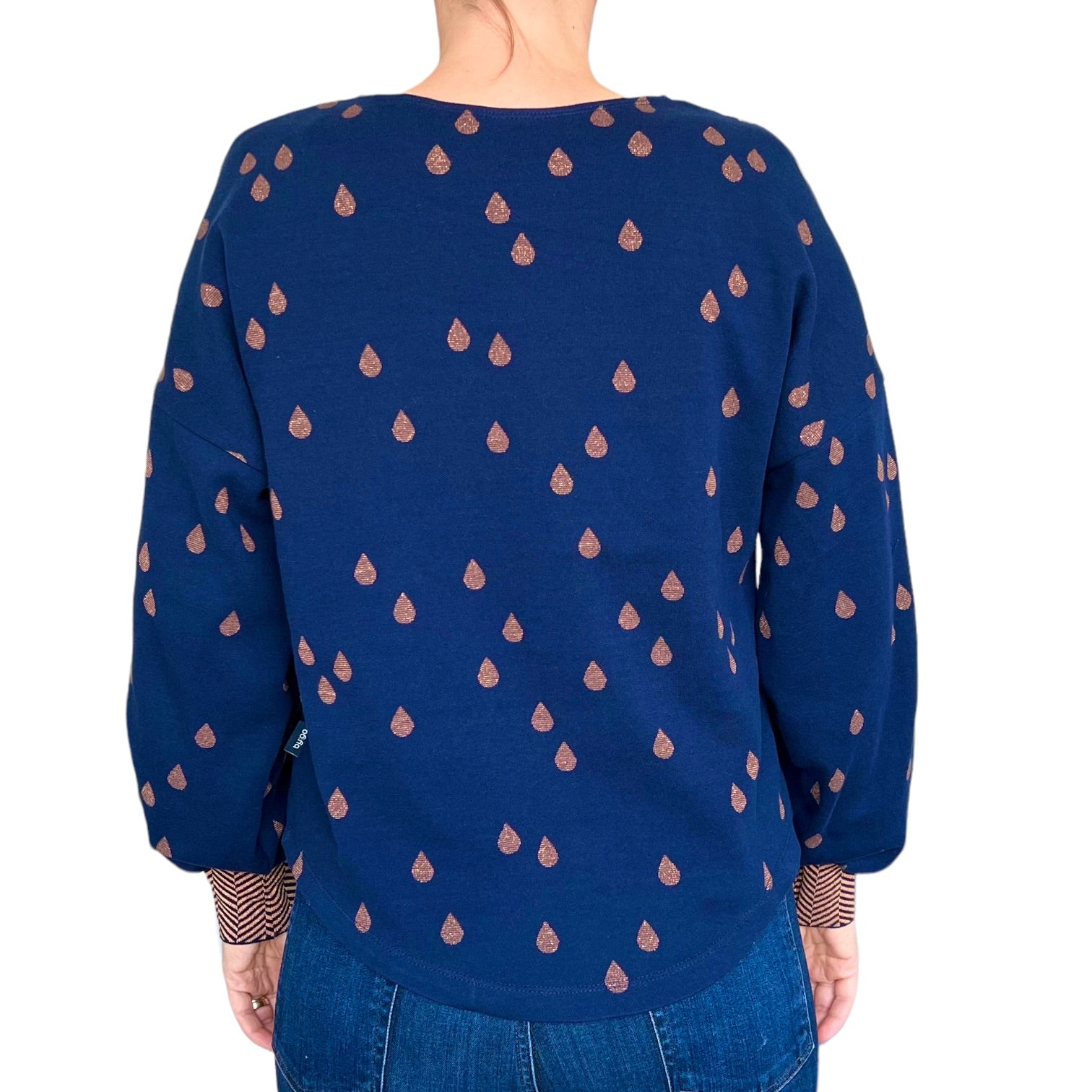 BIO Pullovershirt Tropfen, dunkelblau