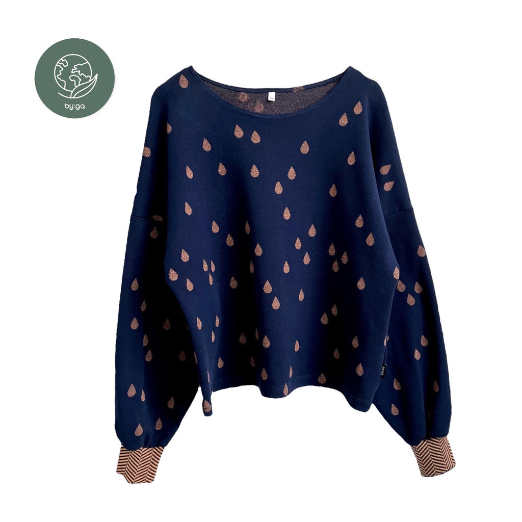 BIO Pullover Tropfen, dunkelblau